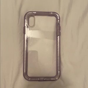 Purple life proof case iPhone XS Max